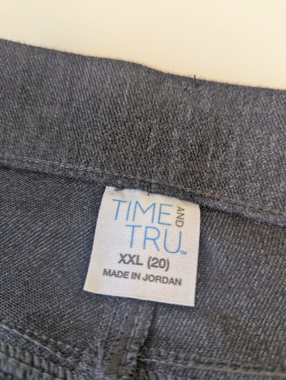Dark Charcoal Skinny Pants Time & Tru XXL 20 - Picture 6 of 7